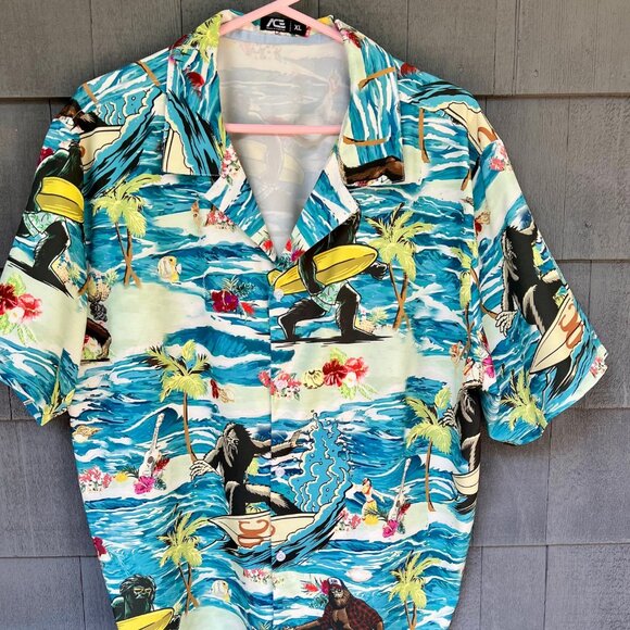 Men's Short Sleeve Shirt Sasquash Design XL - Picture 1 of 3